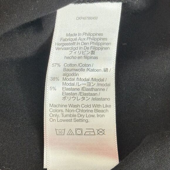 MADEWELL Long Sleeve Scoopback Tee XS Jet Black Stretch Solid Minimalist NWT B38 - Picture 6 of 6